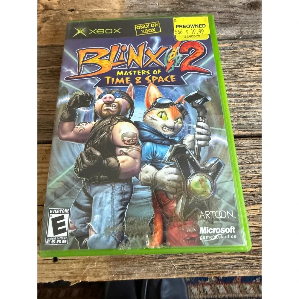 Y2K 2000s Microsoft Blinx 2 Masters of Time and Space Xbox Case and Manual Only